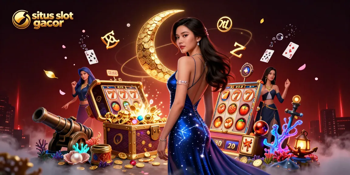 Experience thrilling gameplay with situs slot gacor showcasing vibrant slot reels and winning gems.