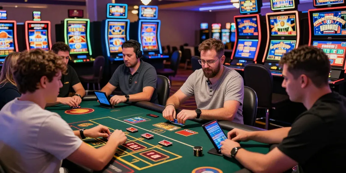 Players at https://thebls.org.uk enjoying credit card casinos with diverse gaming options and vibrant atmosphere.