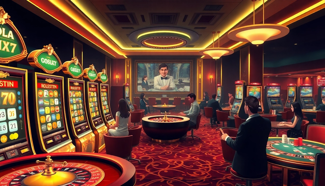 Experience thrilling gameplay at qqmacan with vibrant slot machines and luxe casino tables.
