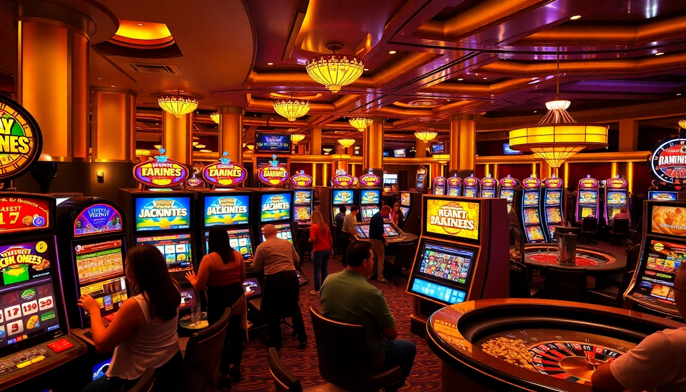 Engaging in thrilling gameplay at a vibrant casino showcasing the link gacor for exciting slot machines.