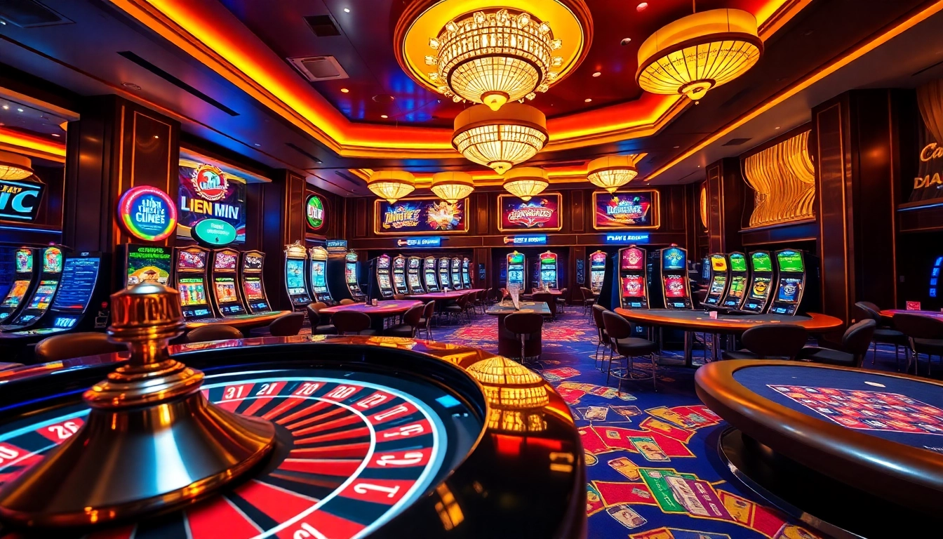 Experience the excitement of gambling with LIÊN MINH KJC at a vibrant casino.