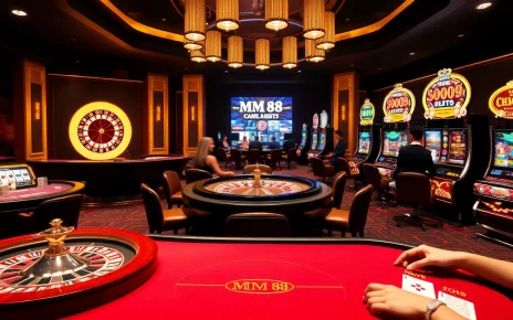 Experience excitement at MM 88 with vibrant slot machines and engaging poker action