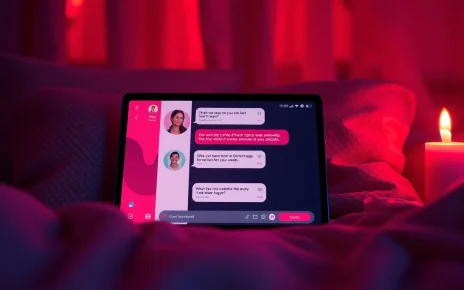 Engaging chat interface for free ai sex chat, showcasing a cozy, modern atmosphere.