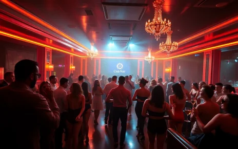 Exciting atmosphere at Club Noir, a premier night club SXM with vibrant performers and luxurious cocktails.