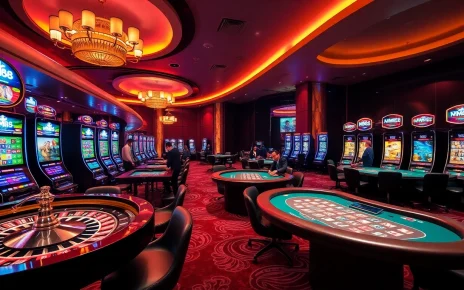 Experience the excitement of online gambling at https://mm88.sa.com/ with vibrant casino visuals of tables and slots.