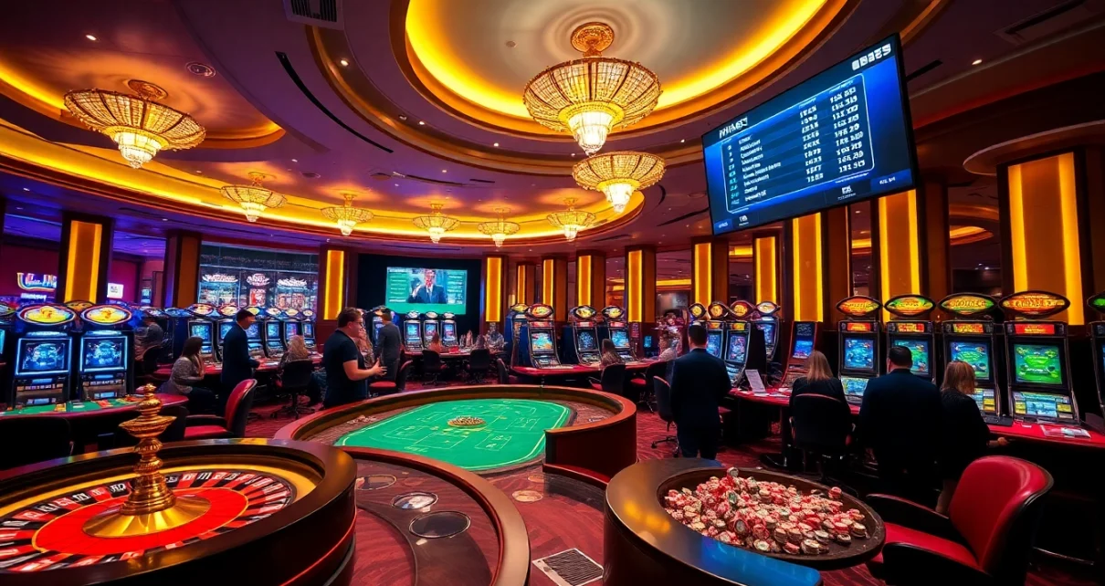 Experience the thrill of THABET's luxurious casino with vibrant games and exciting betting options.