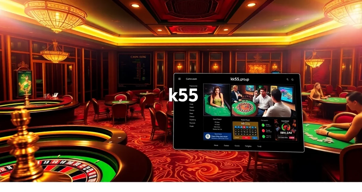 Experience the thrill of winning at kk55.group with vibrant casino gaming tables and exciting action.