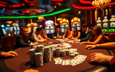 Experience thrilling poker action at 789 bet with luxury gaming tables and vibrant casino ambiance.