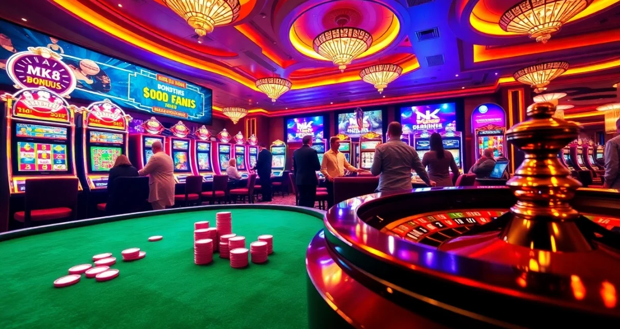 Experience the thrill of gambling with MK8 โค้ด เคร ดิต ฟรี at bustling casino tables.