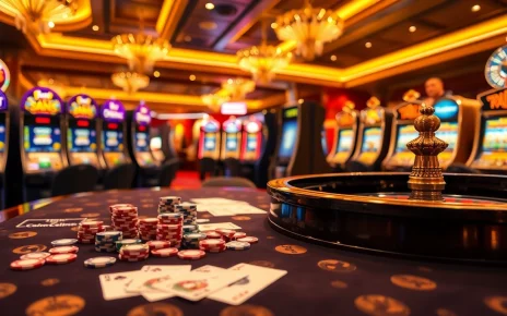 Experience luxury gaming at bl555.design with vibrant poker tables and roulette wheels.