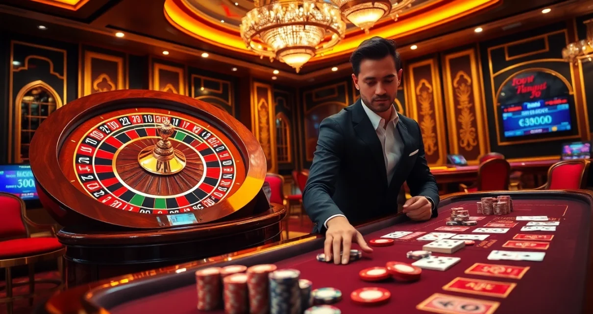 Experience MK8 gaming excitement at a lively casino table filled with chips and cards.