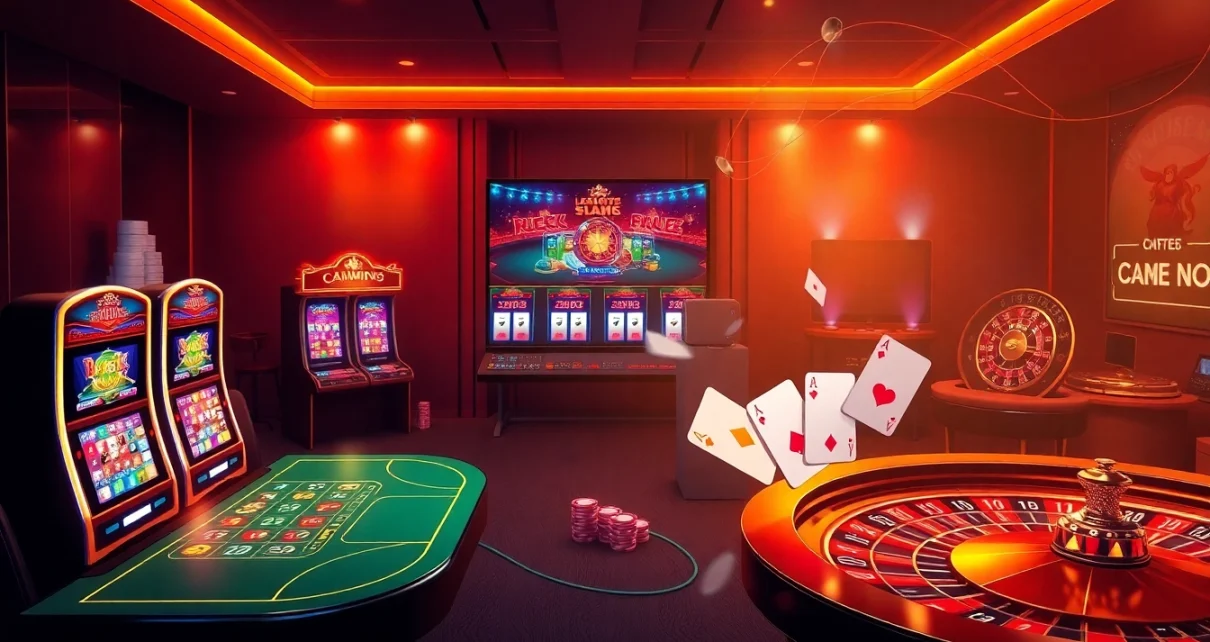 הנאה ממשחק מרגש עם רמי אונליין בשולחנות קזינו יוקרתיים ובמכונות מזל צבעוניות.