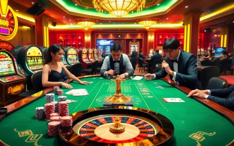 High-stakes gameplay at https://tg88co.com/, featuring poker chips and a roulette wheel in a luxury casino.