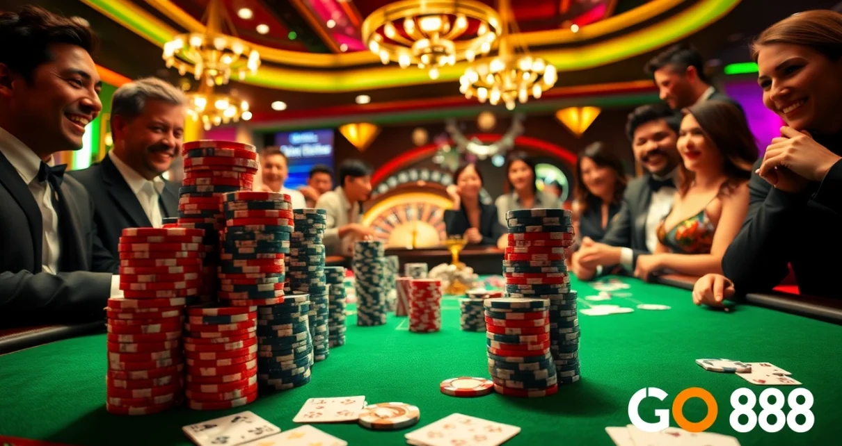 Experience the thrill of winning at GO 88 with vibrant casino tables and exciting gameplay.