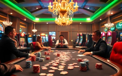 Experience thrilling poker action with the 7xl סוכן at a vibrant casino table filled with chips and cards.