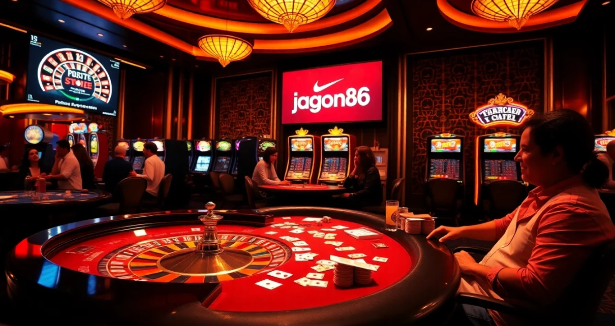 Experience the excitement at jagoan86 with lively casino games and luxury gambling visuals.