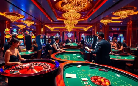 Exciting casino gaming scene at https://thabet.vegas/, featuring engaging roulette and poker tables.