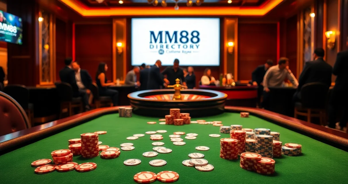 Players enjoying poker at MM88.directory, showcasing elegant design and gaming excitement.
