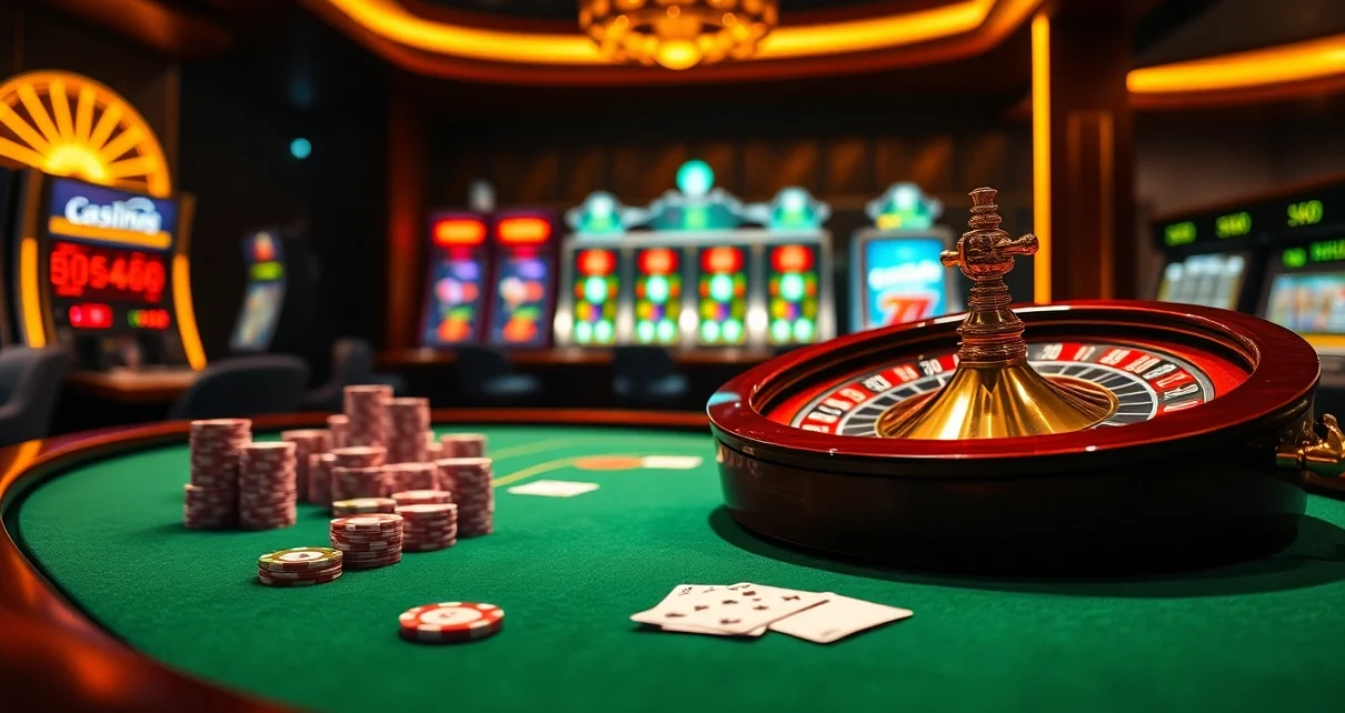 Experience the thrill of gambling at https://www.eejl33.com/ featuring luxury casino tables and vibrant gaming elements.