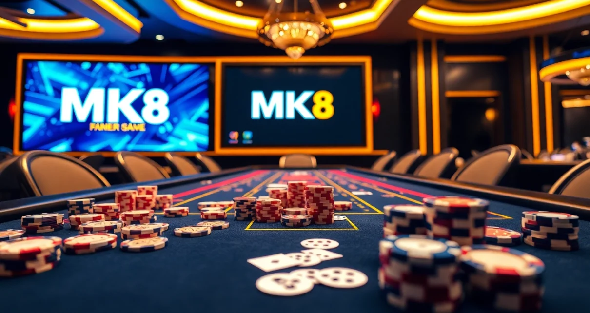 Betting excitement on a luxury table with MK8 branding at https://mk8th.net/ is captivating both casual and experienced gamblers.