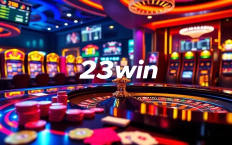 Experience the thrill of online betting at 23win with vibrant casino elements.