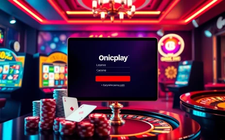 Experience seamless onicplay login with an elegant online casino interface showcasing vibrant gambling elements.